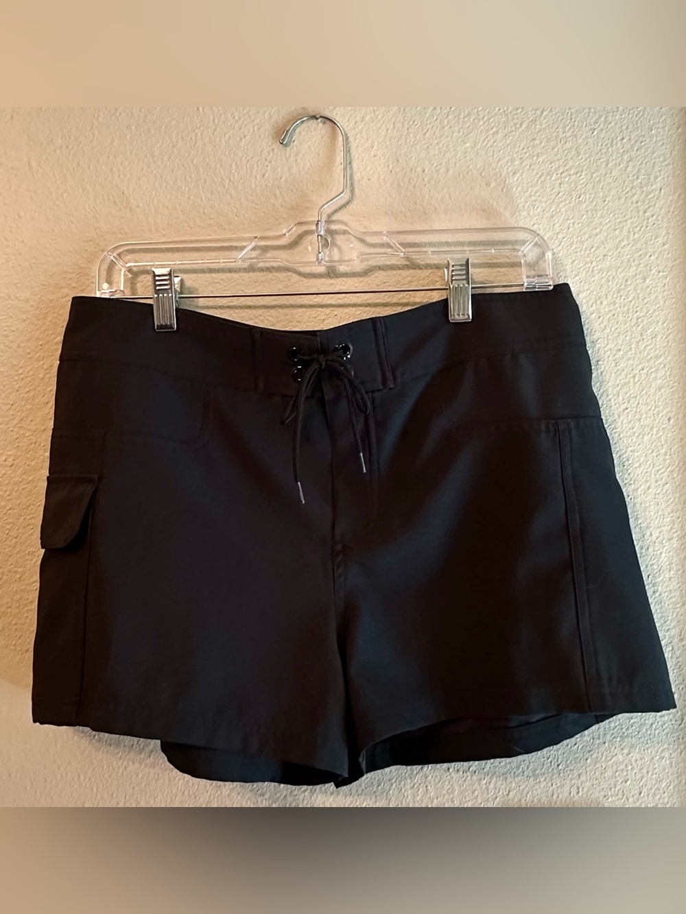 JAG Black Women's Swim Shorts with Tie Closure, Size Small